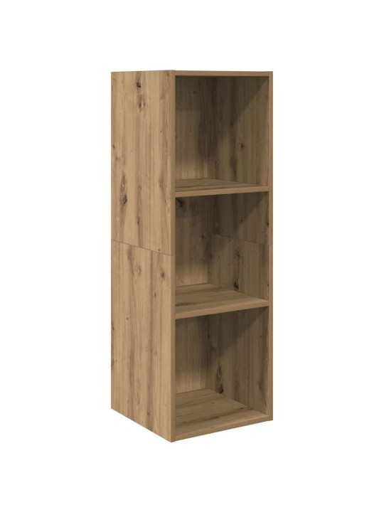 Tv skapju komplekts 3 pcs amatnieku ozola 37 x 37 x 142.5 cm