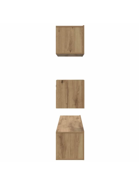 Tv skapju komplekts 4 pcs amatnieku ozola 80 x 30 x 30 cm