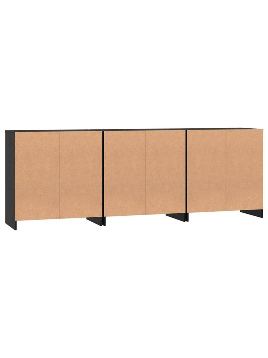 Puse 3 pcs melns ozols 70 x 41 x 75 cm inženierijas koks