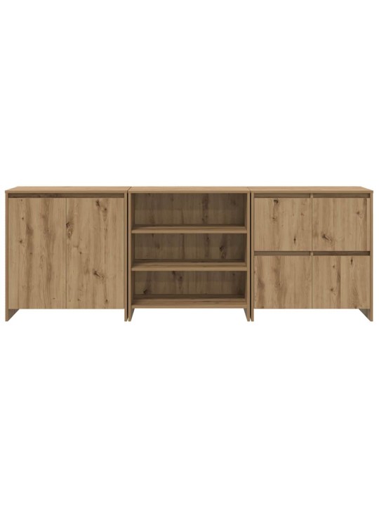Sānu skapji 3 pcs amatnieku ozola 70 x 41 x 75 cm