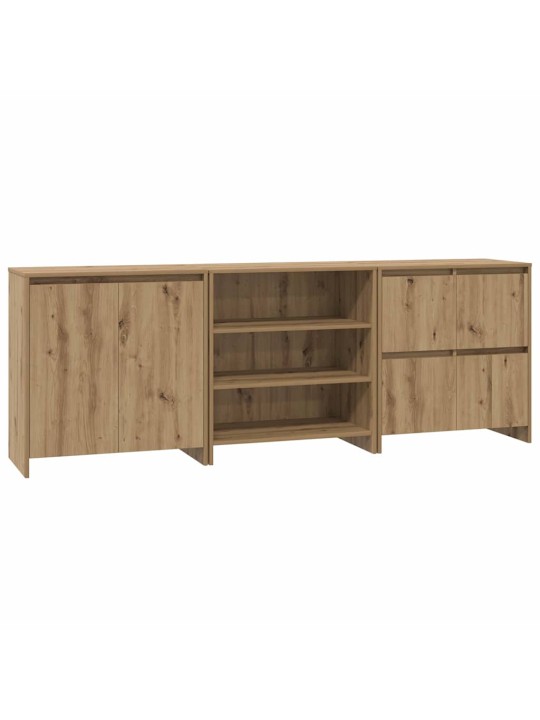 Sānu skapji 3 pcs amatnieku ozola 70 x 41 x 75 cm