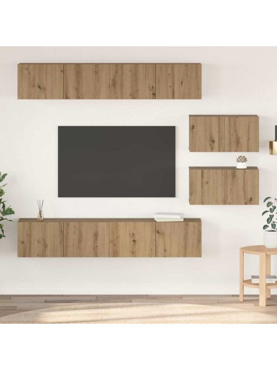 Tv skapju komplekts 6 pcs amatnieku ozola