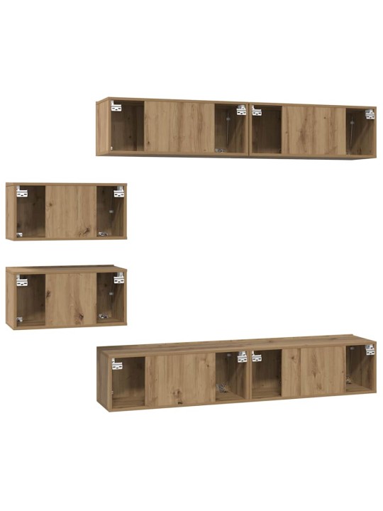Tv skapju komplekts 6 pcs amatnieku ozola
