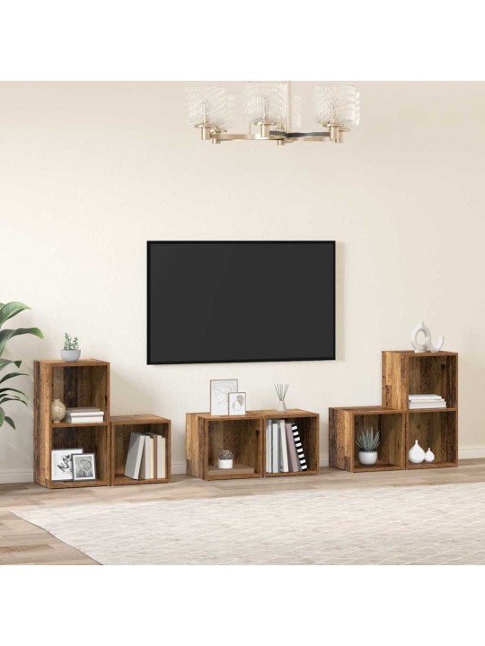 Tv skapju komplekts 6 pcs vecs koks 37 x 35 x 72 cm