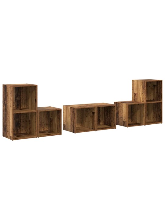 Tv skapju komplekts 6 pcs vecs koks 37 x 35 x 72 cm