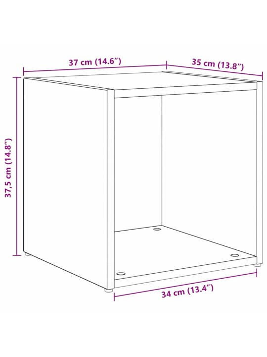 Tv skapju komplekts 6 pcs melns ozolkoks 37 x 35 x 72 cm