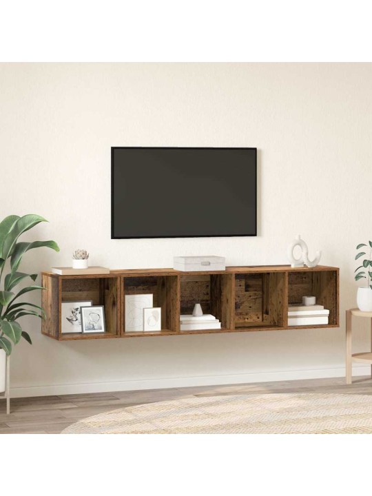 Tv skapju komplekts 2 pcs veca koka 37 x 37 x 142.5 cm