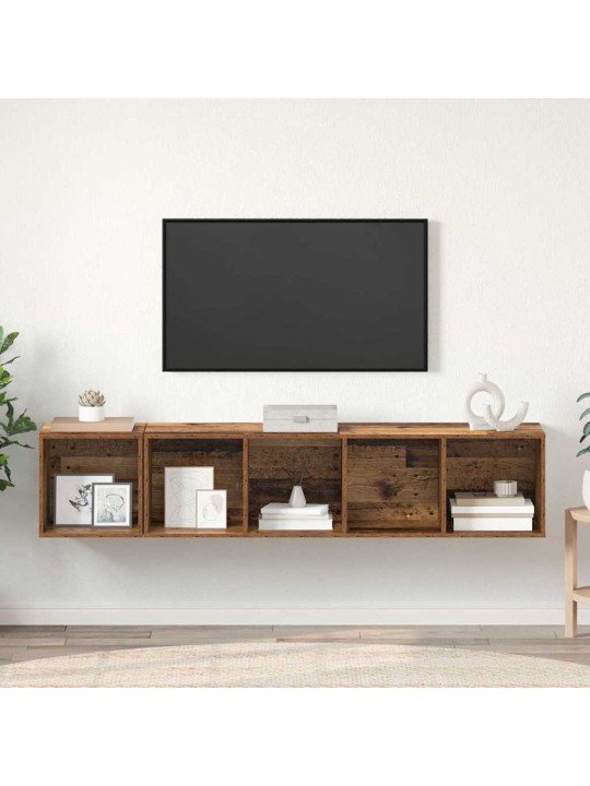 Tv skapju komplekts 2 pcs veca koka 37 x 37 x 142.5 cm