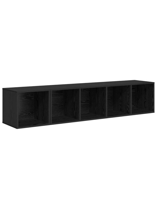 Tv skapju komplekts 2 pcs melns ozols 37 x 37 x 142.5 cm