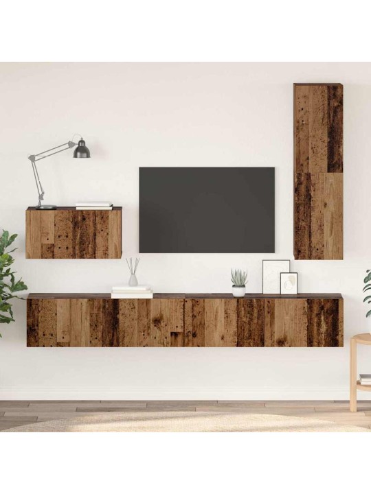 Tv skapju komplekts 4 pcs vecs koks 200 x 30 x 30 cm