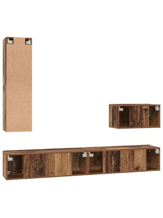 Tv skapju komplekts 4 pcs vecs koks 200 x 30 x 30 cm