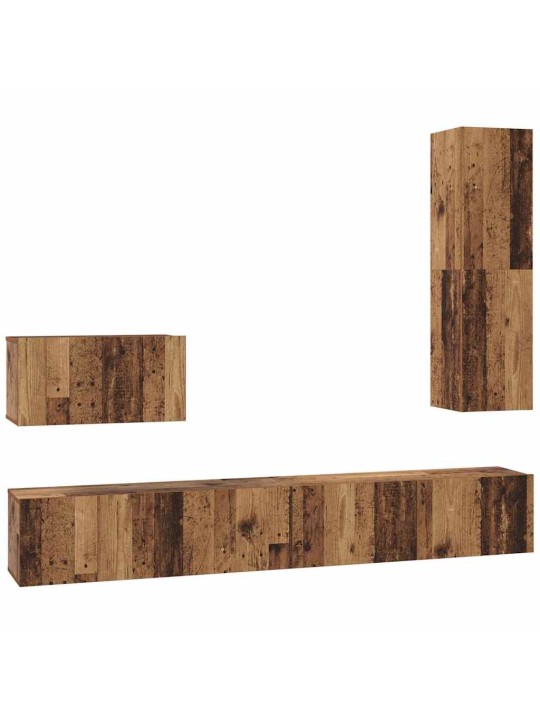 Tv skapju komplekts 4 pcs vecs koks 200 x 30 x 30 cm