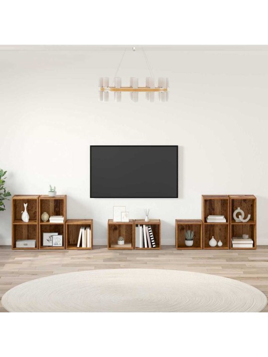 Tv skapju komplekts 8 pcs vecs koks 37 x 35 x 72 cm