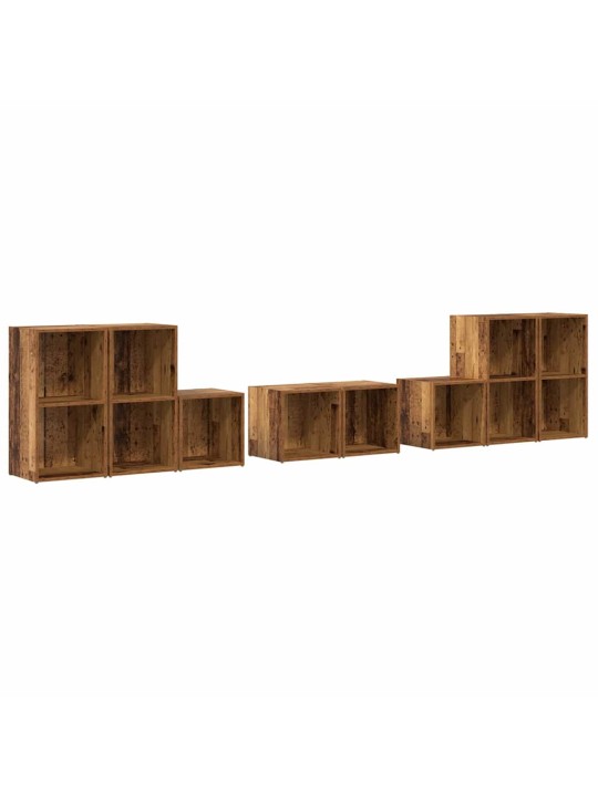 Tv skapju komplekts 8 pcs vecs koks 37 x 35 x 72 cm