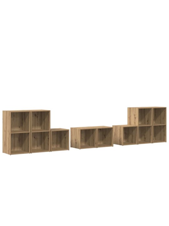 Tv skapju komplekts 8 pcs artisānā ozols 37 x 35 x 72 cm
