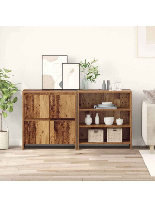 Sānu skapji 2 pcs vecs koks 70 x 41 x 75 cm inženierijas koks
