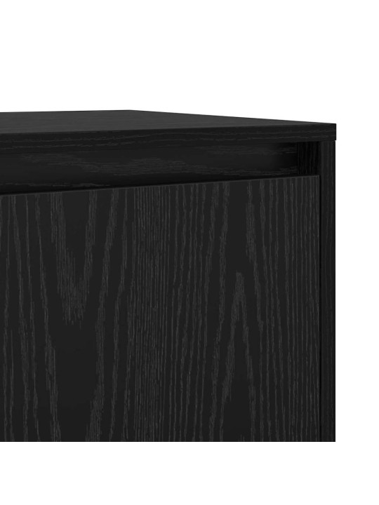 Sānu skapji 2 pcs melns ozols 70 x 41 x 75 cm inženierijas koks