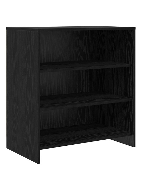 Sānu skapji 2 pcs melns ozols 70 x 41 x 75 cm inženierijas koks