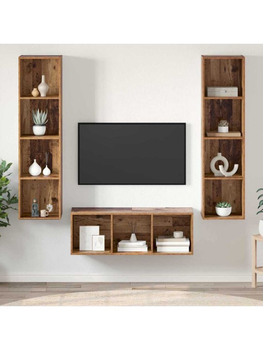 Tv skapju komplekts 3 pcs vecs koks 37 x 37 x 142.5 cm