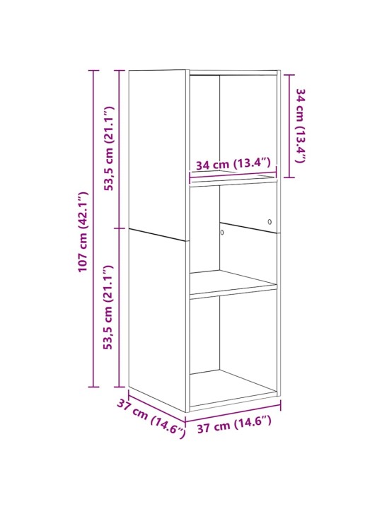 Tv skapju komplekts 2 pcs vecs koks 37 x 37 x 142.5 cm