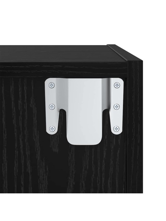 Tv skapju komplekts 2 pcs melns ozols 37 x 37 x 142.5 cm