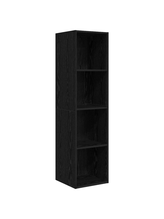Tv skapju komplekts 2 pcs melns ozols 37 x 37 x 142.5 cm