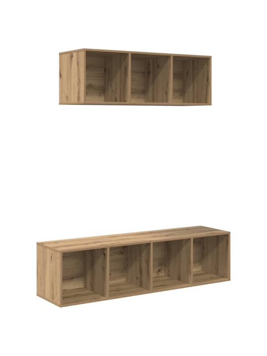 Tv skapju komplekts 2 pcs amatnieku ozola 37 x 37 x 142.5 cm