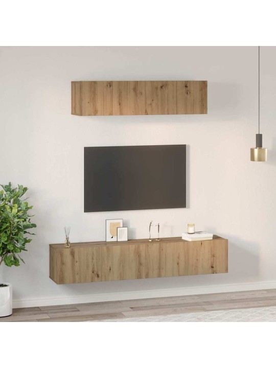Tv skapju komplekts 4 pcs amatnieku ozola