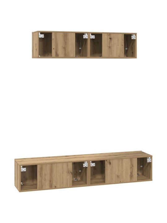 Tv skapju komplekts 4 pcs amatnieku ozola
