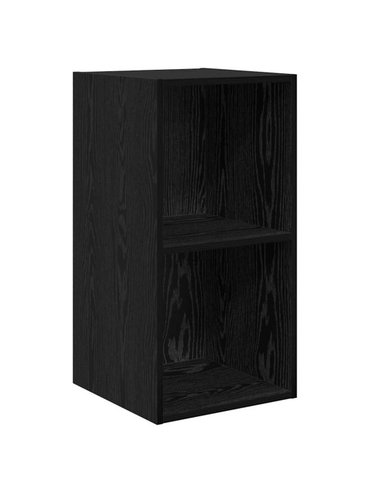 Tv skapju komplekts 3 pcs melns ozols 37 x 37 x 107 cm