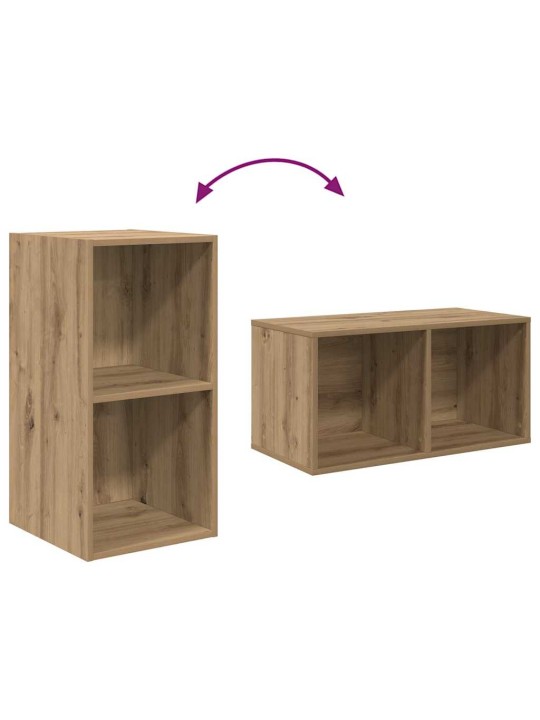 Tv skapju komplekts 3 pcs amatnieku ozola 37 x 37 x 107 cm
