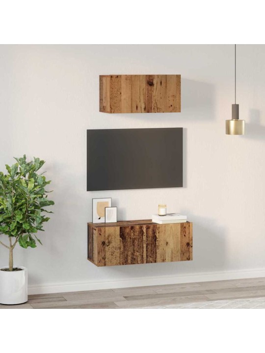 Tv skapju komplekts 2 pcs vecs koks 80 x 30 x 30 cm