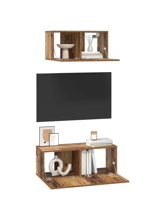 Tv skapju komplekts 2 pcs vecs koks 80 x 30 x 30 cm