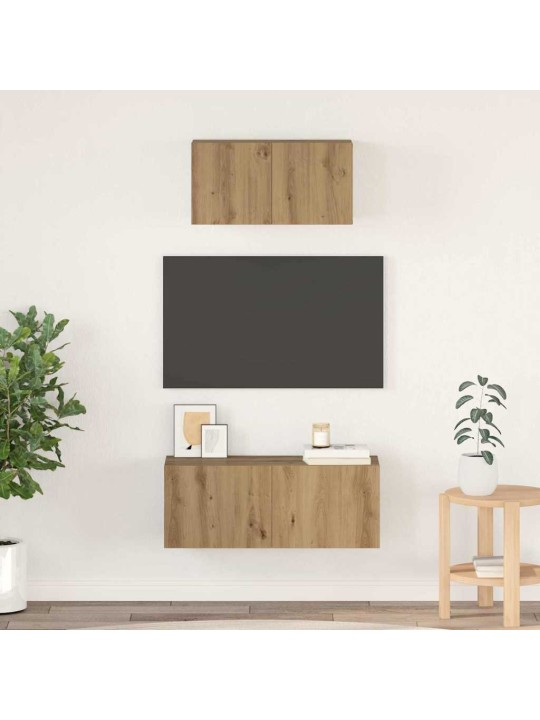 Tv skapju komplekts 2 pcs amatnieku ozola 80 x 30 x 30 cm