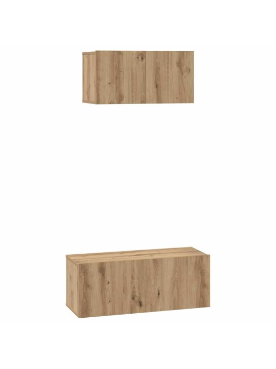 Tv skapju komplekts 2 pcs amatnieku ozola 80 x 30 x 30 cm