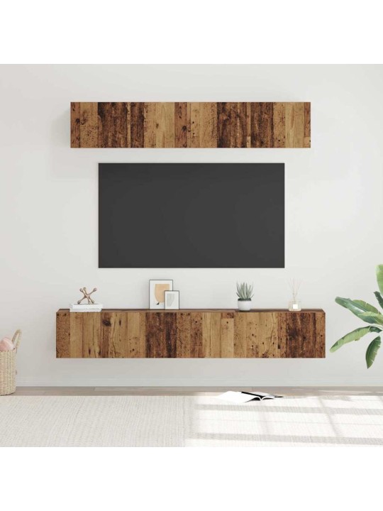 Tv skapju komplekts 5 pcs vecs koks standarta vidējs