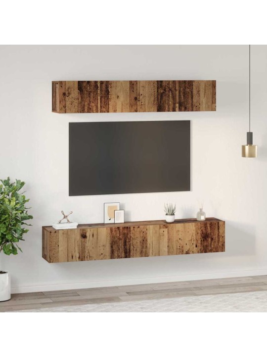 Tv skapju komplekts 5 pcs vecs koks standarta vidējs