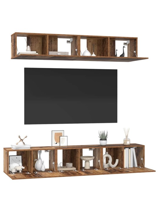 Tv skapju komplekts 5 pcs vecs koks standarta vidējs