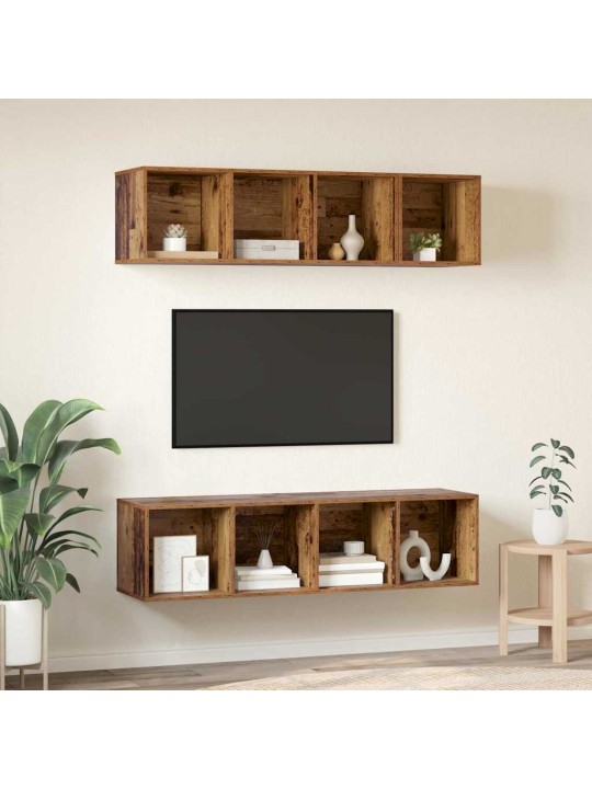Tv skapju komplekts 3 pcs vecs koks inženierijas koks