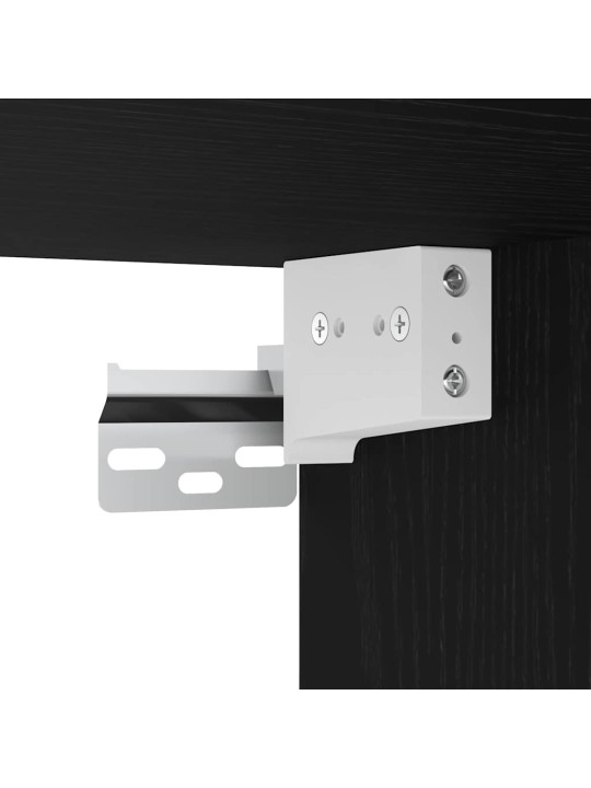 Vannas istabas mēbeļu komplekts ar spoguli 3 pcs melns ozols
