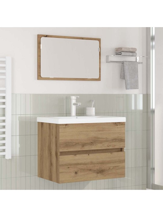 Vannas istabas mēbeļu komplekts 3 pcs amatnieku ozola
