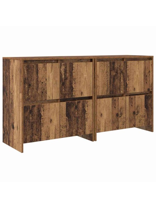 Sānu skapji 2 pcs vecs koks 70 x 41 x 75 cm inženierijas koks