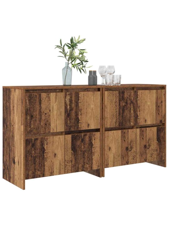 Sānu skapji 2 pcs vecs koks 70 x 41 x 75 cm inženierijas koks