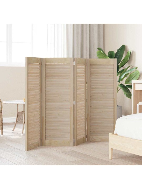 Skapju durvis 4 pcs brūna 110 x 39.5 x 2.1 cm priedes masīvkoks