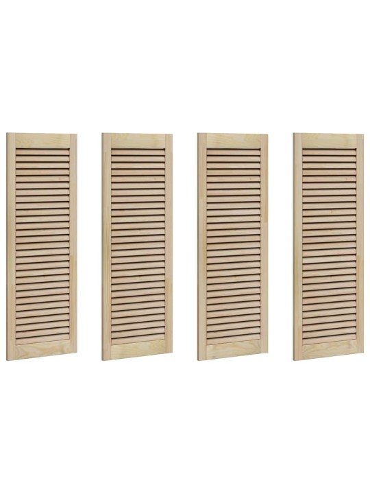 Skapju durvis 4 pcs brūna 110 x 39.5 x 2.1 cm priedes masīvkoks