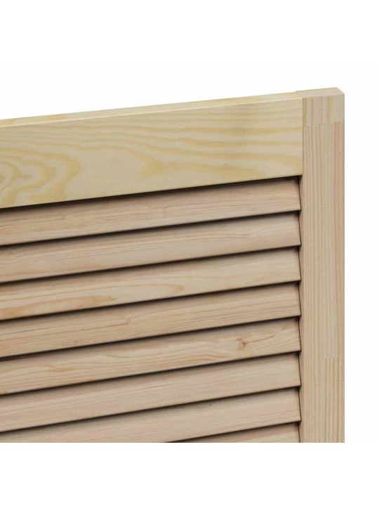 Skapju durvis 4 pcs brūna 110 x 49.5 x 2.1 cm priedes masīvkoks