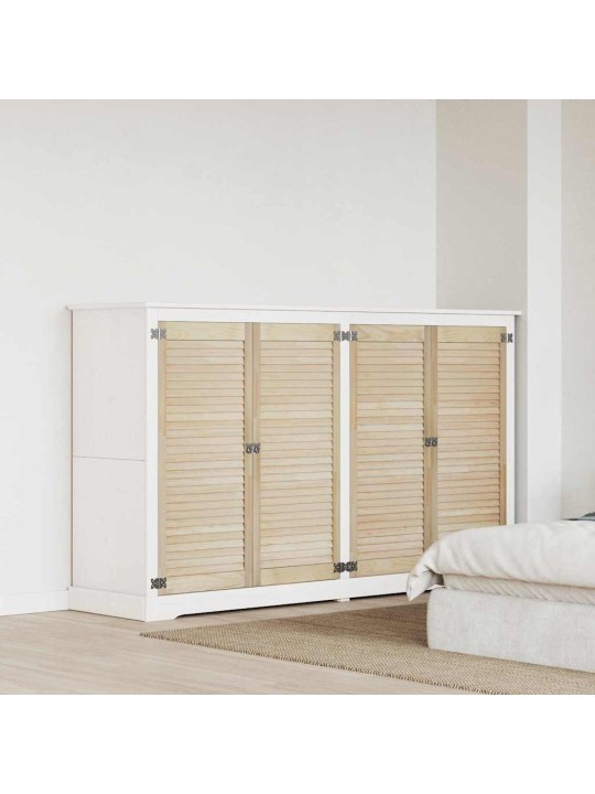 Skapju durvis 4 pcs brūna 110 x 49.5 x 2.1 cm priedes masīvkoks