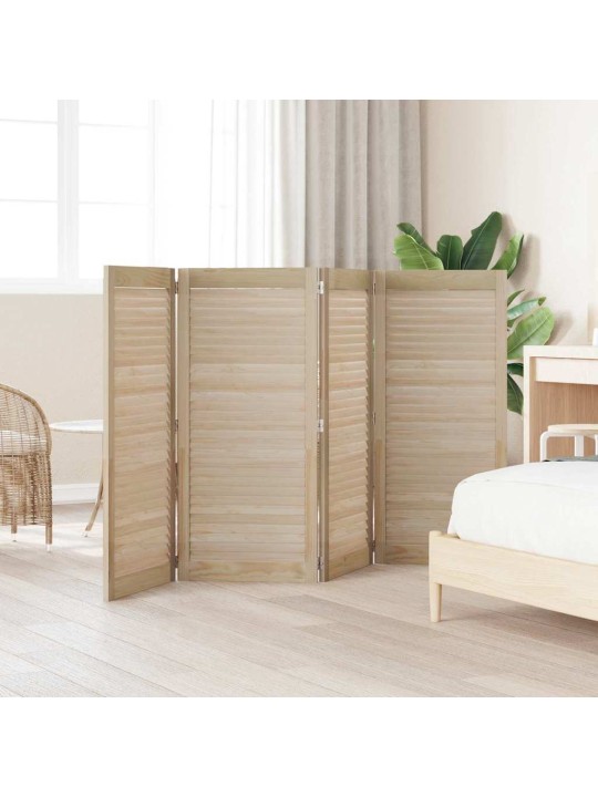 Skapju durvis 4 pcs brūna 110 x 49.5 x 2.1 cm priedes masīvkoks