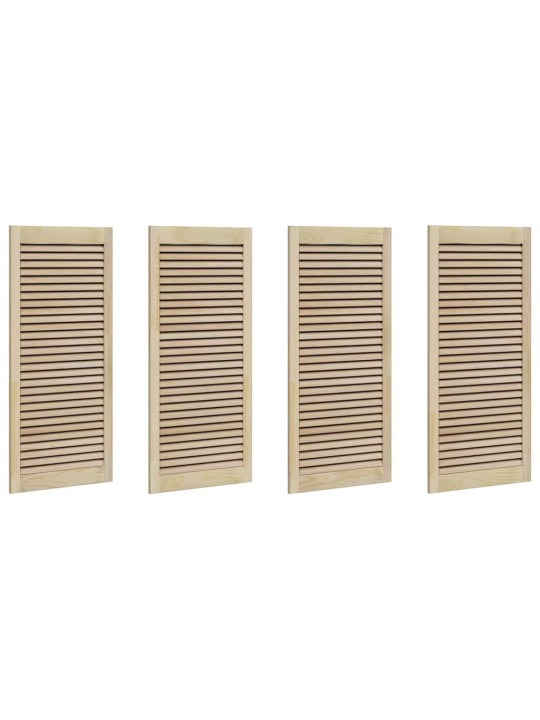Skapju durvis 4 pcs brūna 110 x 49.5 x 2.1 cm priedes masīvkoks
