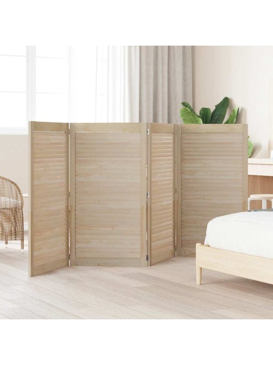 Skapju durvis 4 pcs brūna 110 x 59.5 x 2.1 cm priedes masīvkoks